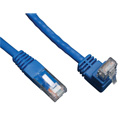 Photo of Tripp Lite N204-003-BL-UP Cat6 Gigabit Molded Patch Cable (RJ45 Right Angle Up M to RJ45 M) - Blue 3 Feet