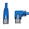 Photo of Tripp Lite N204-005-BL-RA Cat6 Gigabit Molded Patch Cable (RJ45 Right Angle M to RJ45 M) - Blue 5 Feet