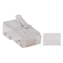 Photo of Tripp Lite N230-100 Cat6 RJ45 Modular Connector Plug with Load Bar Solid/Stranded Conductor Round Cat6 Wire 100-pack