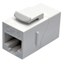 Tripp Lite N235-001-WH Cat6 Straight-Through Modular In-Line Snap-In Coupler (RJ45 F/F) White