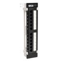 Tripp Lite N250-012 12-Port Cat6/Cat5 Wall-Mount Vertical 110 Patch Panel