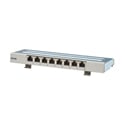 Tripp Lite N250-SH08-DIN6A 8-Port Cat6a DIN or Wall Mount Patch Panel - TAA Compliant