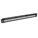 Photo of Tripp Lite N254-024-6A 24-Port 1U Rackmount Cat6a Feedthrough Patch Panel RJ45 Ethernet