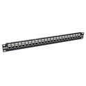 Tripp Lite N254-024-SH-6A 24-Port 1U Rackmount STP Shielded Cat6a Feedthrough Patch Panel RJ45 Ethernet