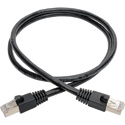 Photo of Tripp Lite N262-004-BK Cat6a Ethernet Cable 10G STP Snagless Shielded PoE - Male/Male - Black - 4 Foot