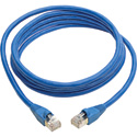 Photo of Tripp Lite N262-008-BL Cat6a Ethernet Cable 10G STP Snagless Shielded PoE - Male/Male - Blue - 8 Foot