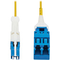 Tripp Lite N381L-001-MF Duplex SMF Fiber Optic Cable Adapter 8.3 LSZH M/F CS-UPC LC-UPC