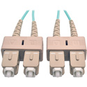 Photo of Tripp Lite N806-03M 10Gb Duplex Multimode 50/125 OM3 LSZH Fiber Patch Cable (SC/SC) - Aqua 10 Feet