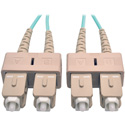 Photo of Tripp Lite N806-15M 10Gb Duplex Multimode 50/125 OM3 LSZH Fiber Patch Cable (SC/SC) - Aqua 50 Feet