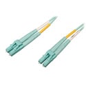 Tripp Lite N820-01M-OM4 10Gb/100Gb Duplex Multimode 50/125 OM4 LSZH Fiber Patch Cable (LC/LC) - Aqua 3 Feet