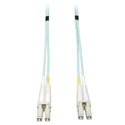 Photo of Tripp Lite N820-01M 10Gb Duplex Multimode 50/125 OM3 LSZH Fiber Patch Cable (LC/LC) - Aqua 3 Feet