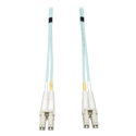 Tripp Lite N820-20N 10Gb Duplex Multimode 50/125 OM3 LSZH Fiber Patch Cable (LC/LC) - Aqua 20-Inch