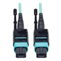 Photo of Tripp Lite N844-05M-12-P MTP/MPO Patch Cable 12 Fiber 40GbE 40GBASE-SR4 OM3 Plenum-Rated - Aqua 16 Feet