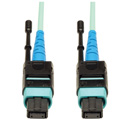 Photo of Tripp Lite N846-02M-24-P MTP/MPO Patch Cable 100GBASE-SR10 CXP 24 Fiber 100GbE OM3 Plenum-Rated - Aqua 6 Feet