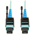 Photo of Tripp Lite N846-05M-24-P MTP/MPO Patch Cable 100GBASE-SR10 CXP 24 Fiber 100GbE OM3 Plenum-Rated - Aqua 16 Feet