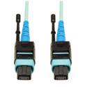Photo of Tripp Lite N846-10M-24-P MTP/MPO Patch Cable 100GBASE-SR10 CXP 24 Fiber 100GbE OM3 Plenum-Rated - Aqua 33 Feet