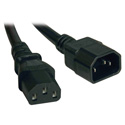 Photo of Tripp Lite P004-003-13A Standard Computer Power Extension Cord 13A 16 AWG (IEC-320-C14 to IEC-320-C13) 3 Feet