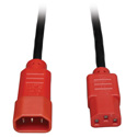 Photo of Tripp Lite P004-004-RD Standard Computer Power Extension Cord 10A 18 AWG (IEC-320-C14 to IEC-320-C13 Red Plugs) 4 Feet