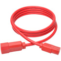 Photo of Tripp Lite P004-006-ARD 6ft Computer Power Extension Cord 10A 18 AWG C14 to C13 - Red