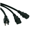 Photo of Tripp Lite P006-006-2 Universal Power Extension Cord Y Splitter Cable (NEMA 5-15P to 2x IEC-320-C13) 6 Feet