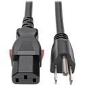 Photo of Tripp Lite P006-L03 Computer Power Cord NEMA 5-15P to Locking C13 - 10A/125V 18 AWG - 3 Foot - Black