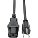 Photo of Tripp Lite P006-L06 Computer Power Cord NEMA 5-15P to Locking C13 - 10A/125V 18 AWG - 6 Foot - Black