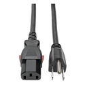 Photo of Tripp Lite P006-L10 Computer Power Cord NEMA 5-15P to Locking C13 - 10A/125V 18 AWG - 10 Foot - Black