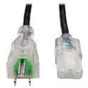 Photo of Tripp Lite P006-015-HG13CL Hospital-Grade Computer Power Cord - Clear Plugs 13A 16  AWG (NEMA 5-15P - IEC-320-C13) 15 ft