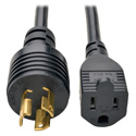 Photo of Tripp Lite P025-001 Heavy-Duty Power Adapter Cord 15A 14 AWG (NEMA 5-15R to L5-15P) 1 Feet