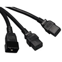 Photo of Tripp Lite P036-006-2C19 6ft AC Power Splitter Cable 12AWG 20A 100V-250V C20 to 2x C19 6 Foot
