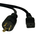 Tripp Lite P040-010 10ft Heavy Duty Power Cord Adapter 12AWG 20A 250V C19 L6-20P 10 Foot