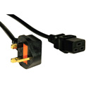 Photo of Tripp Lite P052-008 8ft Power Cord Adapter 13A 250V C19 to BS1363 UK Plug 8 Foot