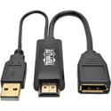 Tripp Lite P130-06N-DP-V2 HDMI to DisplayPort Active Converter 4Kx2K with USB Power M/F - 6 Inch