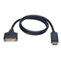 Tripp Lite P134-003 DisplayPort to DVI Cable Adapter Converter for DP-M to DVI-I-F 3 Feet