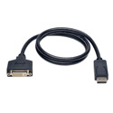 Photo of Tripp Lite P134-003 DisplayPort to DVI Cable Adapter Converter for DP-M to DVI-I-F 3 Feet