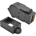 Tripp Lite P164-000-KPA-BK HDMI All-in-One Keystone/Panel Mount Angled Coupler (F/F) - Black