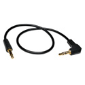 Tripp Lite P312-001-RA 3.5mm Mini Stereo Audio Cable with one Right Angle plug (M/M) 1 Foot