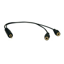 Photo of Tripp Lite P313-001 3.5mm Mini Stereo Cable adapter Y Splitter for Speakers and Headphones (M to 2x F) 1 Foot