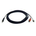 Photo of Tripp Lite P314-012 3.5mm Mini Stereo to 2-RCA Audio Y Splitter Adapter Cable (3.5mm M to 2x RCA M) 12 Feet