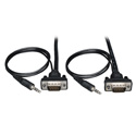 Tripp Lite P504-003-SM Low-Profile High Resolution SVGA/VGA Monitor Cable with Audio and RGB Coax (HD15 M/M) 3 Feet