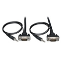 Tripp Lite P504-006-SM Low-Profile VGA Coax Monitor Cable with Audio High Resolution Cable (HD15 and 3.5mm M/M) 6 Feet