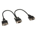 Tripp Lite P516-001-HR VGA Monitor Y Splitter Cable High Resolution (HD15 M to 2x HD15 F) 1 Feet