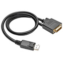 Tripp Lite P581-003-V2 DisplayPort 1.2 to DVI Active Adapter Cable DP - Latches to DVI (M/M) 1920 x 1200/1080p 3 Feet