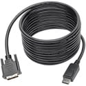 Photo of Tripp Lite P581-015 Displayport to DVI Cable with Latches to DVI-D Single Link Adapter (Male/Male) - 15 Foot