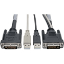 Tripp Lite P760-010-DVI DVI to USB-A Dual KVM Cable Kit - 2x Male / 2x Male - 1920x1200 1080p @60Hz - 10 Foot
