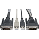 Photo of Tripp Lite P760-010-DVI DVI to USB-A Dual KVM Cable Kit - 2x Male / 2x Male - 1920x1200 1080p @60Hz - 10 Foot