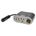 Tripp Lite PV100USB 100W PowerVerter Ultra-Compact Car Inverter with Outlet 12V CLA Receptacle and 2 USB Charging Ports