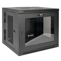 Photo of Tripp Lite 10U Low-Profile Wall-Mount Rack Enclosure w/ Clear Acrylic Window Double Hinge Removable Side Panels 22x24x22