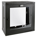 Tripp Lite 12U Very Low-Profile Wall-Mount Rack Enclosure Cabinet w/ Clear Acrylic Window Removable Side Panels 25x24x13