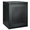 Tripp Lite 15U Low-Profile Wall-Mount Rack Enclosure Cabinet Double Hinge Removable Side Panels 30H x 24W x 22D